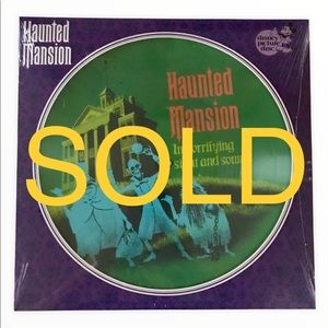 Disney Haunted Mansion Vinyl Record Picture Disc From The Disneyland Attraction
